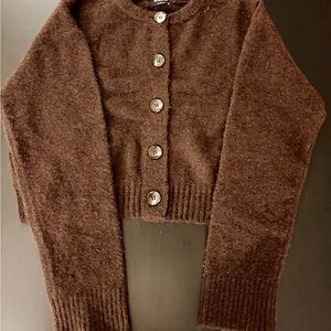 Brown Women's Cardigan Sweater